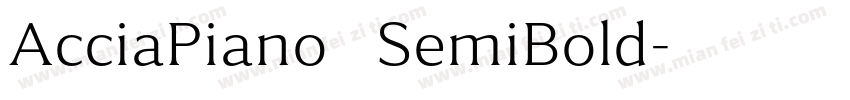 AcciaPiano   SemiBold字体转换